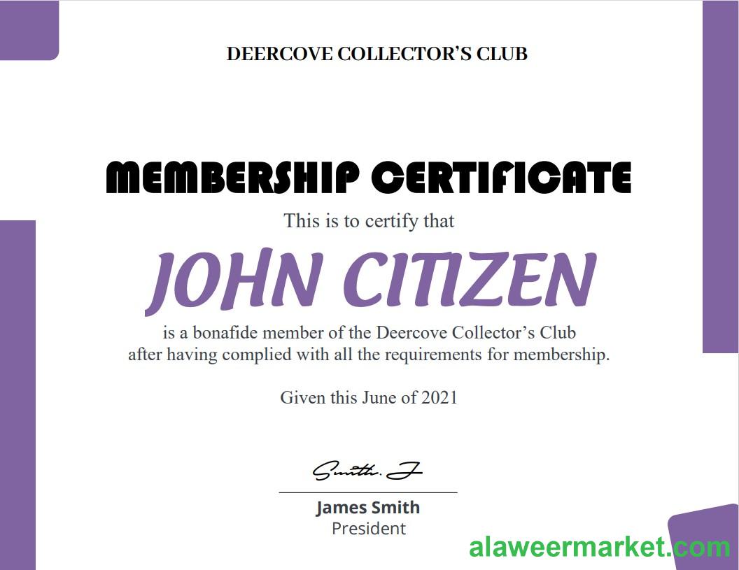 USA Club Membership cert